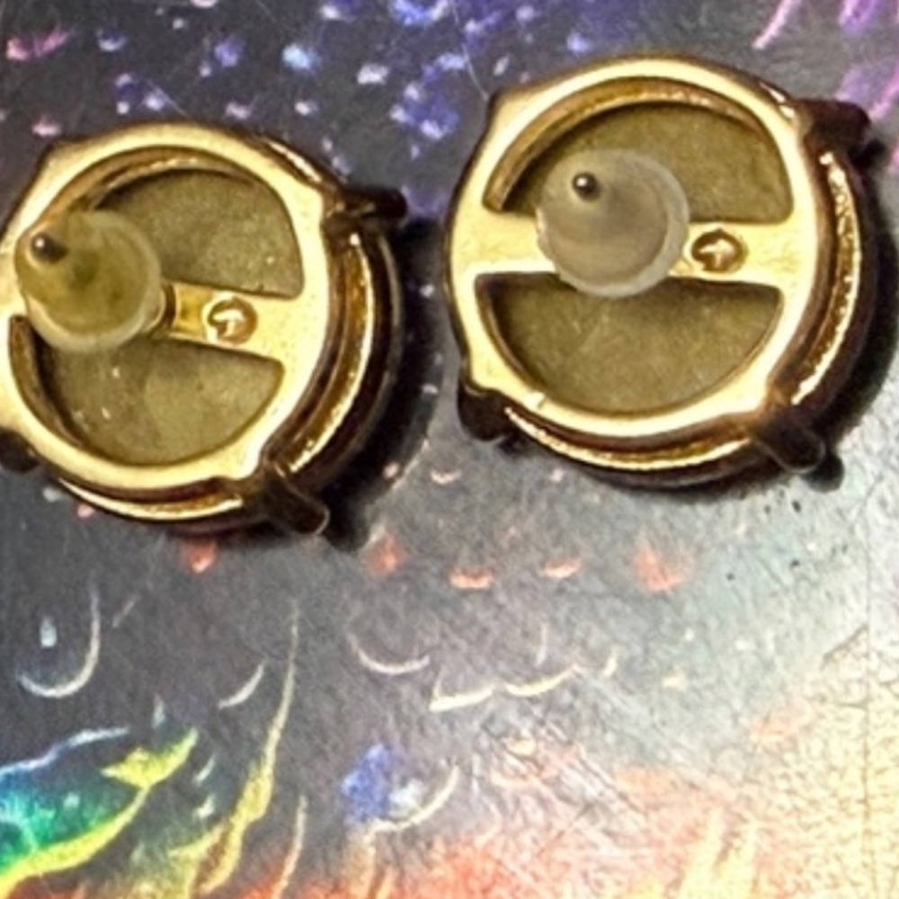 kate spade Clear Crystal Gold-Tone Stud Earrings - Picture 2 of 2